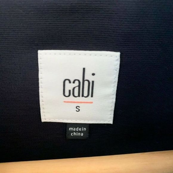 CAbi Chance Ponte Moto Jacket Navy Blue Diagonal Zip Pockets Size Small‎ - Picture 2 of 7